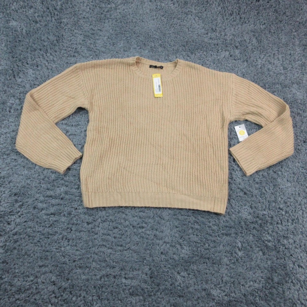 Love Ellie Sweater Youth 2XL Beige Eleanor Enzyme Wash Pullover Knit NWT